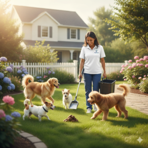 Spotless Poop Scooper Technician in backyard Spotless Poop Scooper Technician in backyard